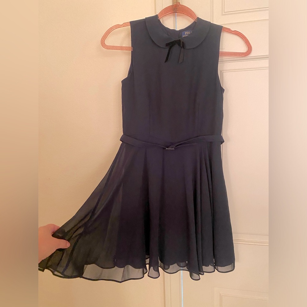 Polo Ralph Lauren girls dress dark blue size 12